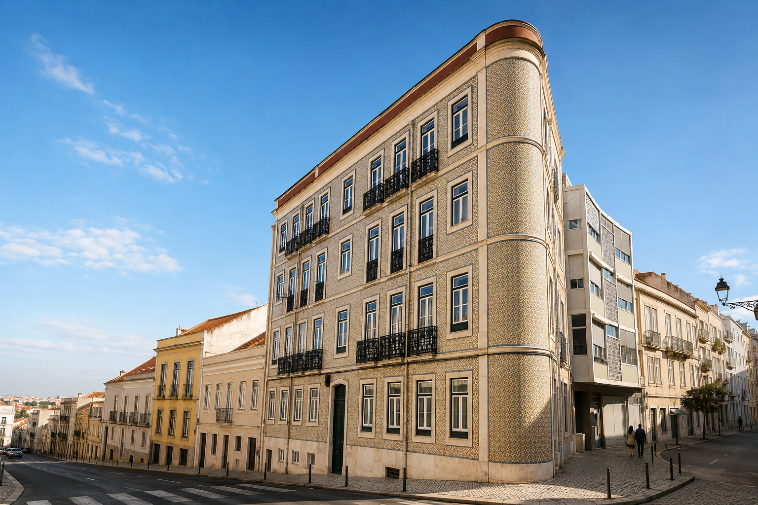 Fachada do Canto Lisboa em Arroios, coberta de azulejos