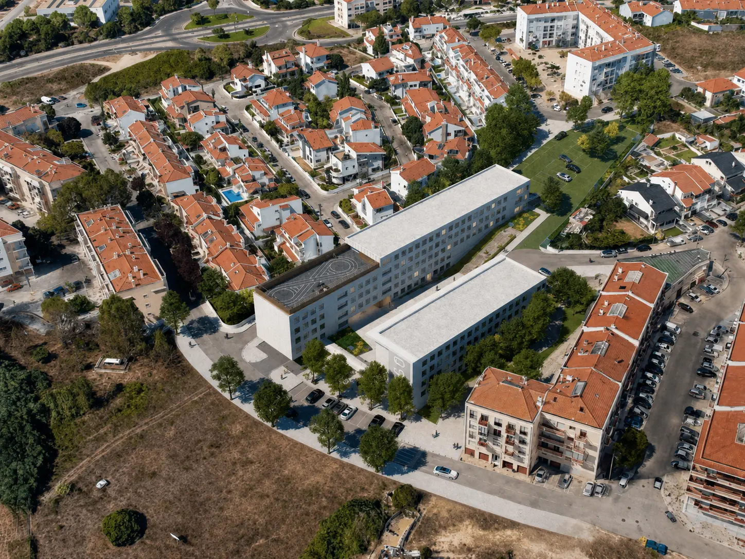 Vista aérea de empreendimento residencial em Lisboa