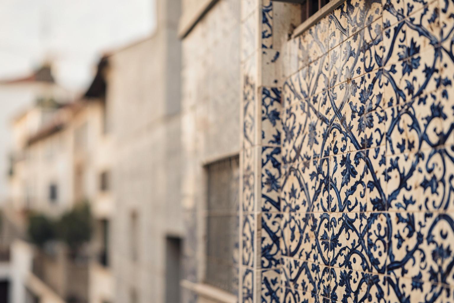 Fachada de azulejos portugueses em Lisboa
